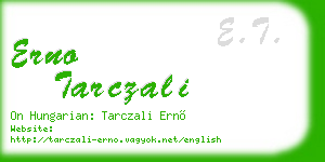 erno tarczali business card